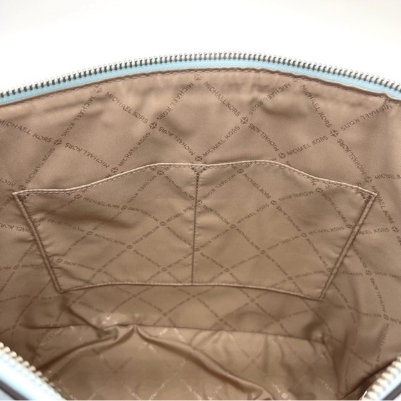 Michael Kors Large Charlotte Tote Bag Light Blue (NWT) - Picture 7 of 8